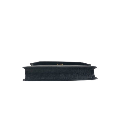 Christian Dior CD Logo Chain Shoulder bag Black Vintage iiv2uk