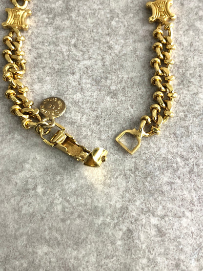 CELINE Blason Bracelet Gold Vintage bxm54g