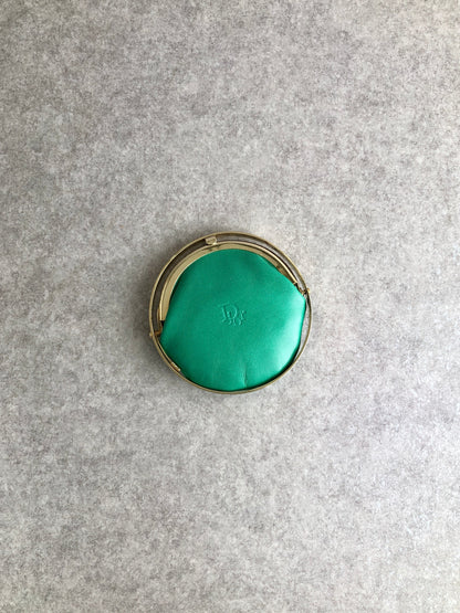 Christian Dior Circle Coin Purse Green Vintage 6ypmda