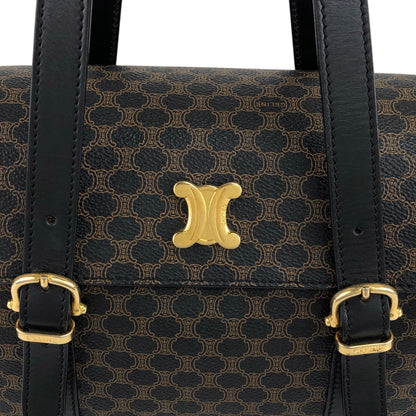 CELINE Macadam Handbag Vanity bag Black Vintage c64kav