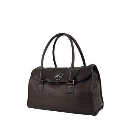 LOEWE Alamo Anagram Handbag Totebag Brown Vintage 6gpe63
