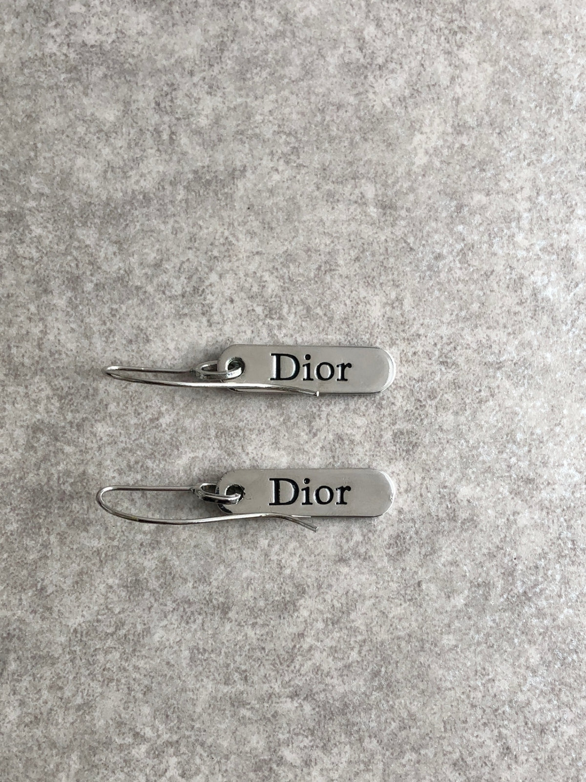 Christian Dior Logo Pierced Silver Vintage df243r