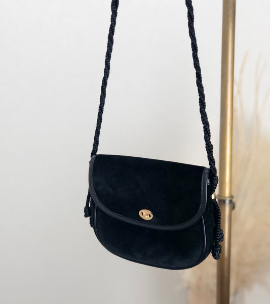CELINE Blason Shoulder bag Black Vintage 2cgpj2