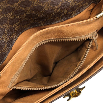 CELINE Macadam Triomphe Shoulder bag Brown Vintage 8c7giv