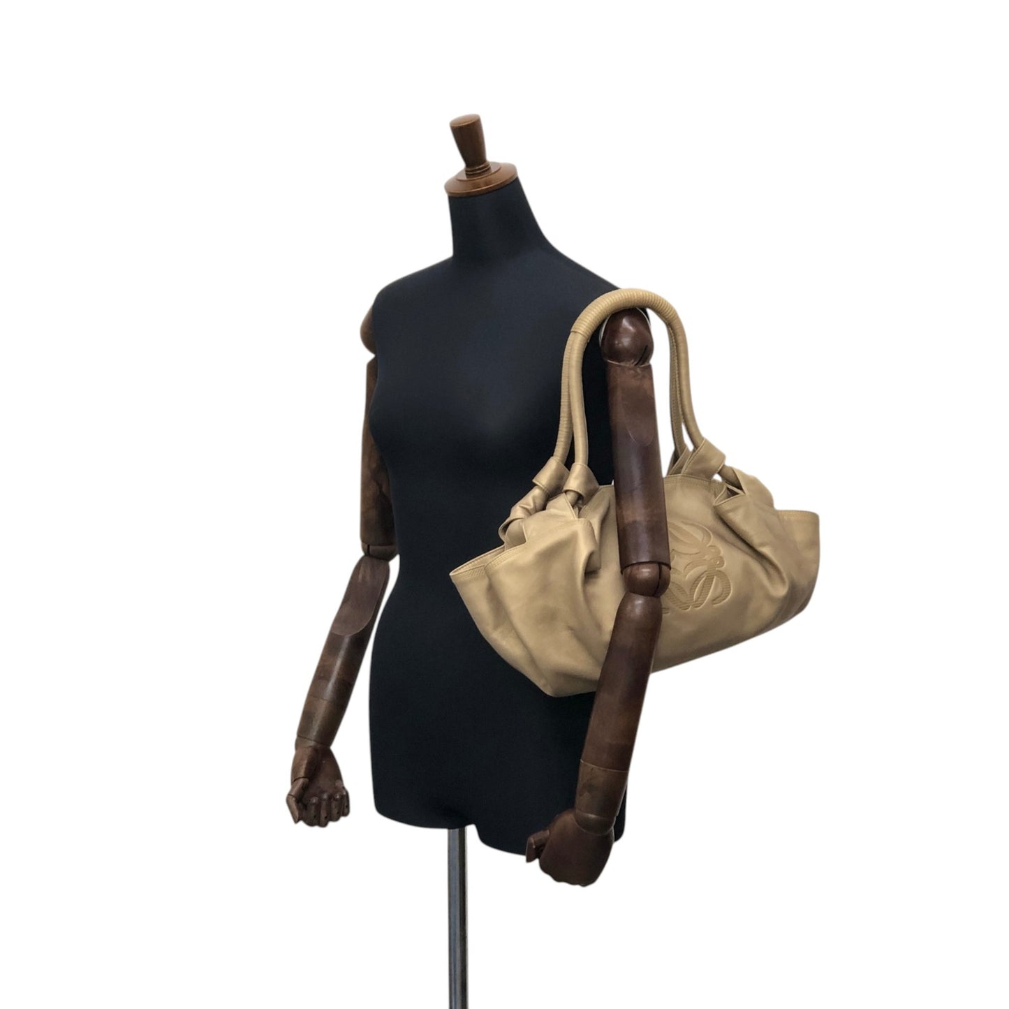 LOEWE Anagram Handbag Gold Vintage ybf3f8
