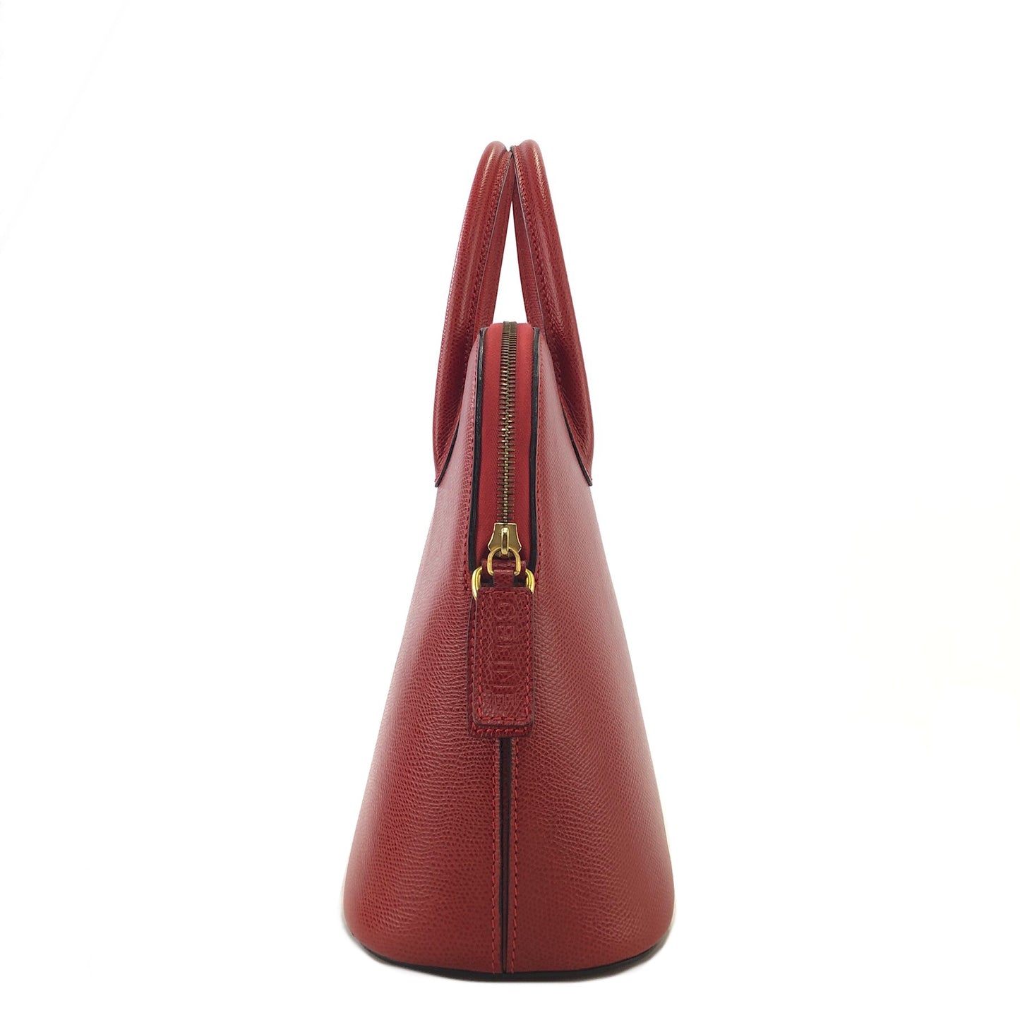 CELINE Leather Two-way Handbag Shoulder bag Red Vintage kpakv5