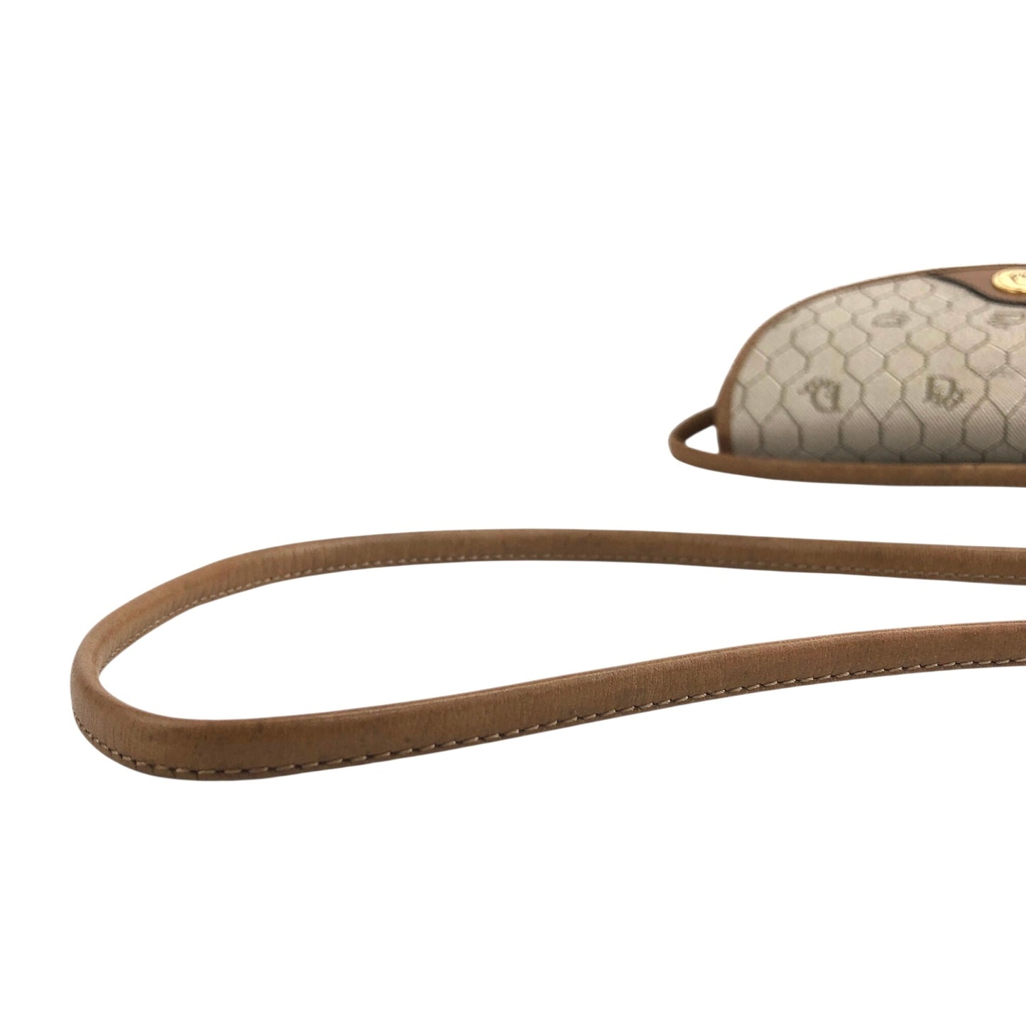 Christian Dior Honeycomb Pattern Shoulder bag Beige Vintage 6kz754