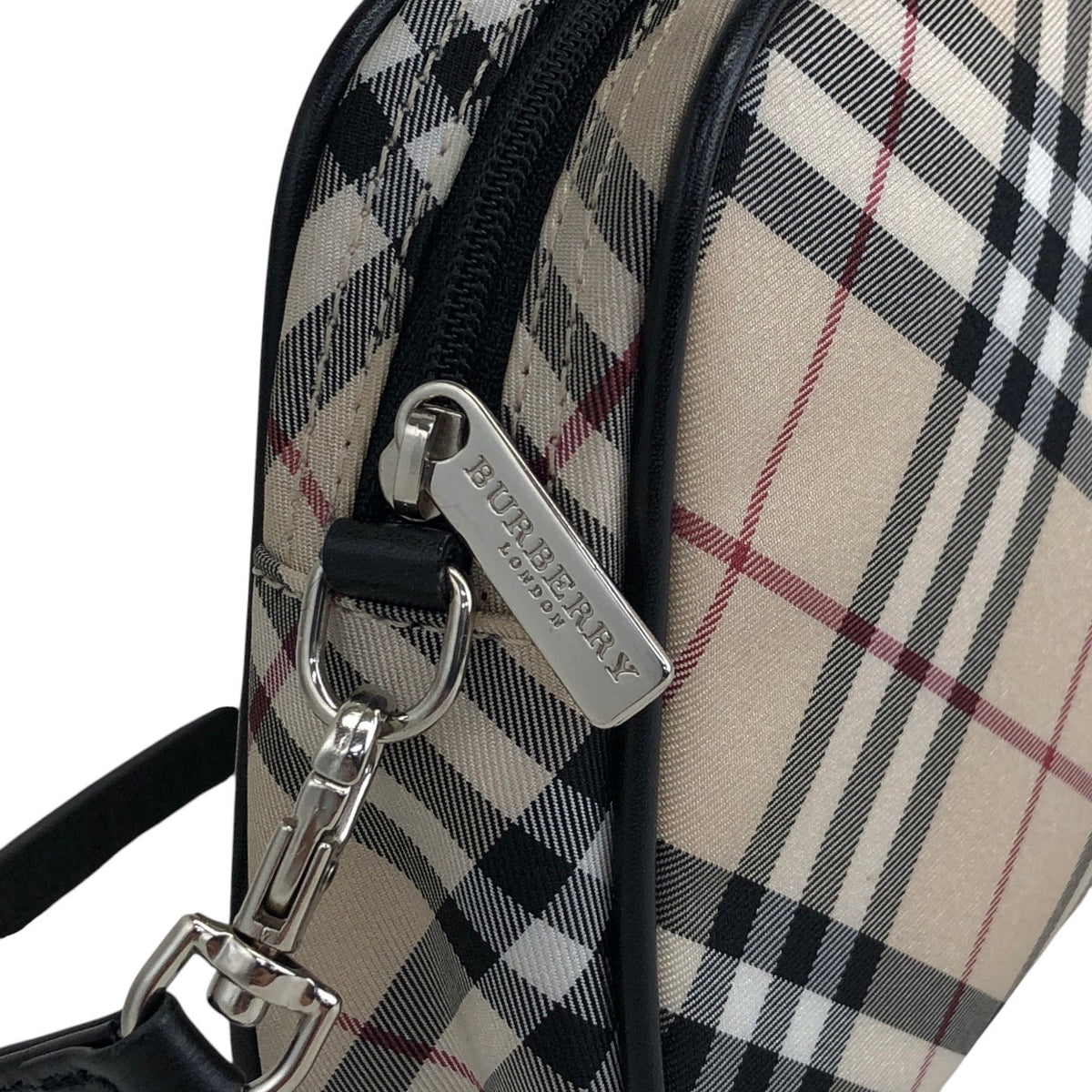 BURBERRY Check Small Handbag Beige Vintage jg72w4
