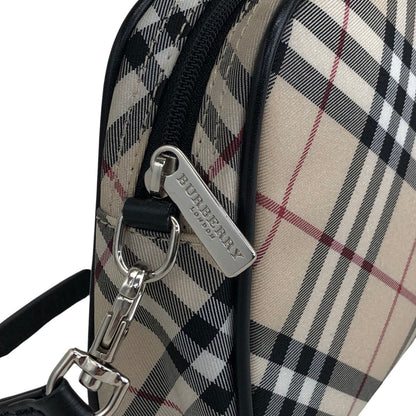 BURBERRY Check Small Handbag Beige Vintage jg72w4