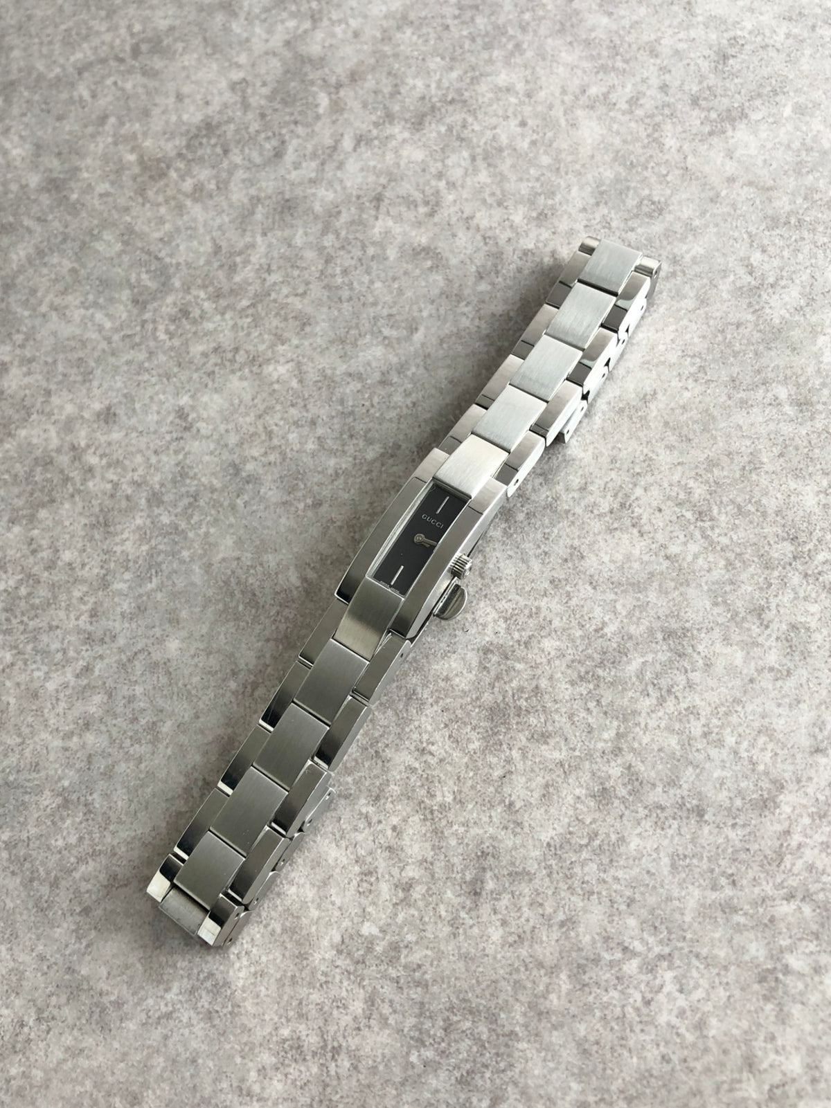 GUCCI Logo Quartz Watch Silver 4600L Vintage vw5zz5