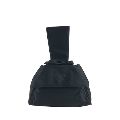 PRADA Logo Small Handbag Black Vintage rw7ck2