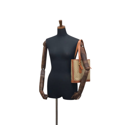 CELINE Macadam Blason Shoulder bag Totebag Beige Vintage arbnmz