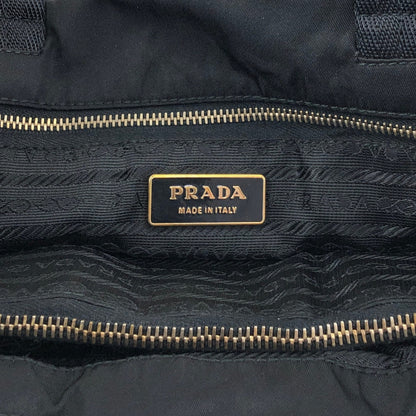 PRADA Tessuto Triangle Logo Totebag Black Vintage 4ica5v