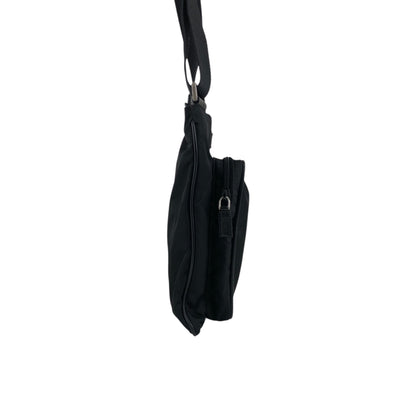 PRADA Triangle Logo Shoulder bag Black Vintage jbnjag