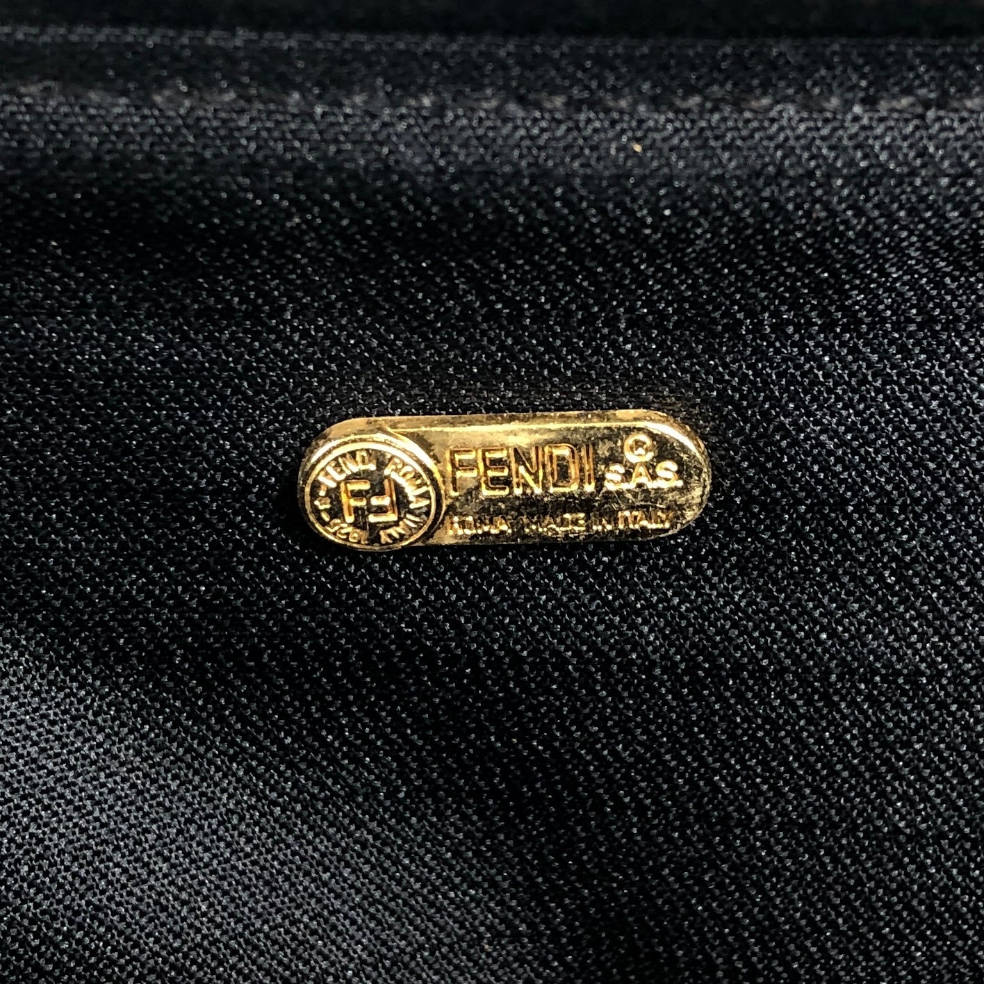 FENDI Pecan Two-way Small Handbag Shoulder bag Black Vintage pca6y8