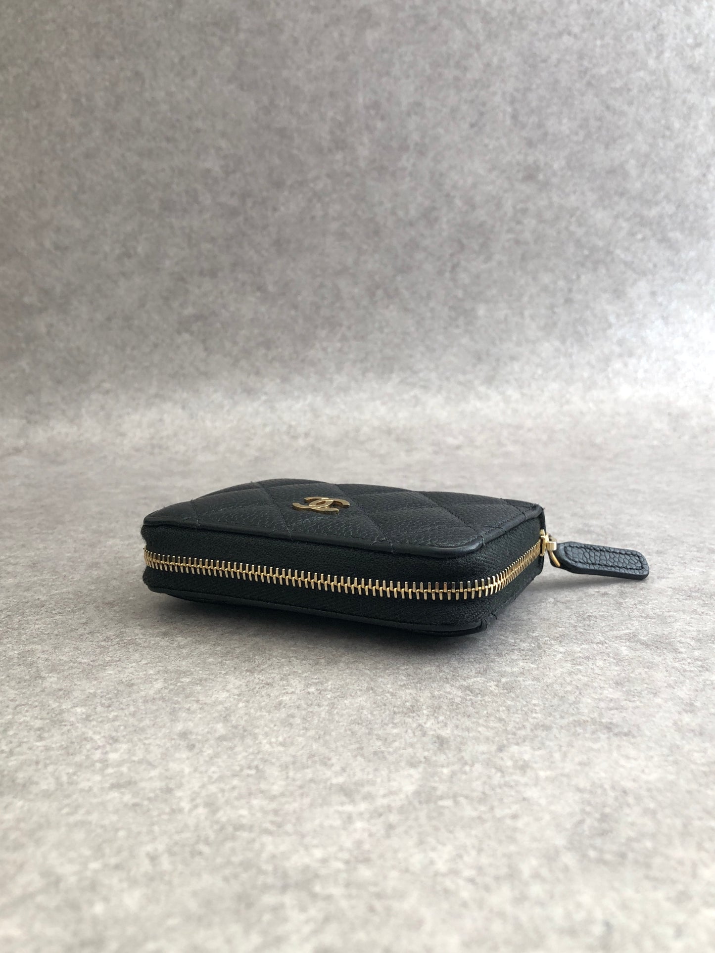 CHANEL Coco Mark Coin Purse Black Vintage fputsn
