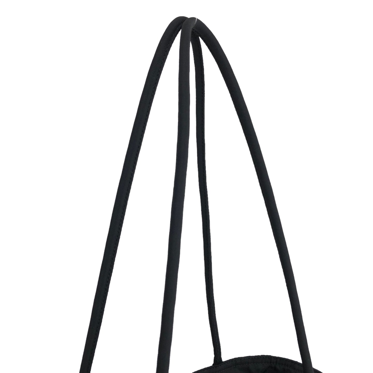 PRADA Triangle Logo  Nylon Handbag Totebag Black Vintage s5is3j