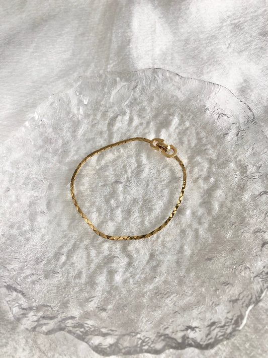 Christian Dior CD Logo Bracelet Gold Vintage z8cwpr