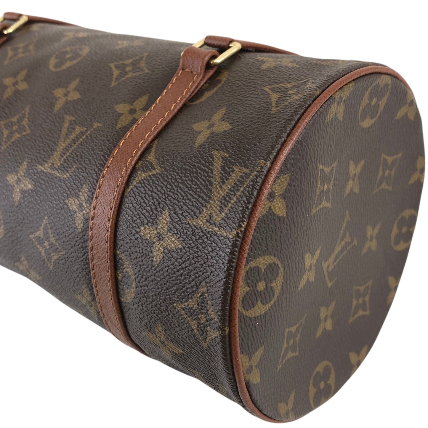 LOUIS VUITTON Monogram Handbag Brown Vintage s8bvhc