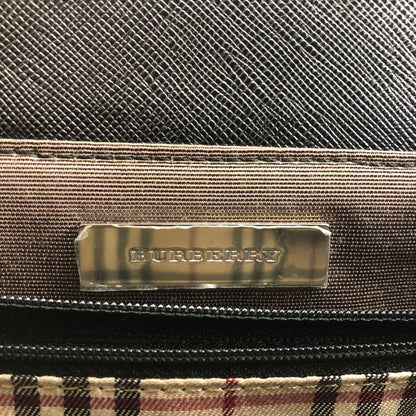 BURBERRY Logo Handbag Black Vintage yej8u5