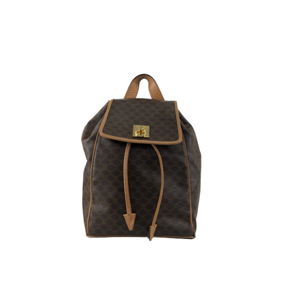 CELINE Macadam Gancini Backpack Brown Vintage jgndep