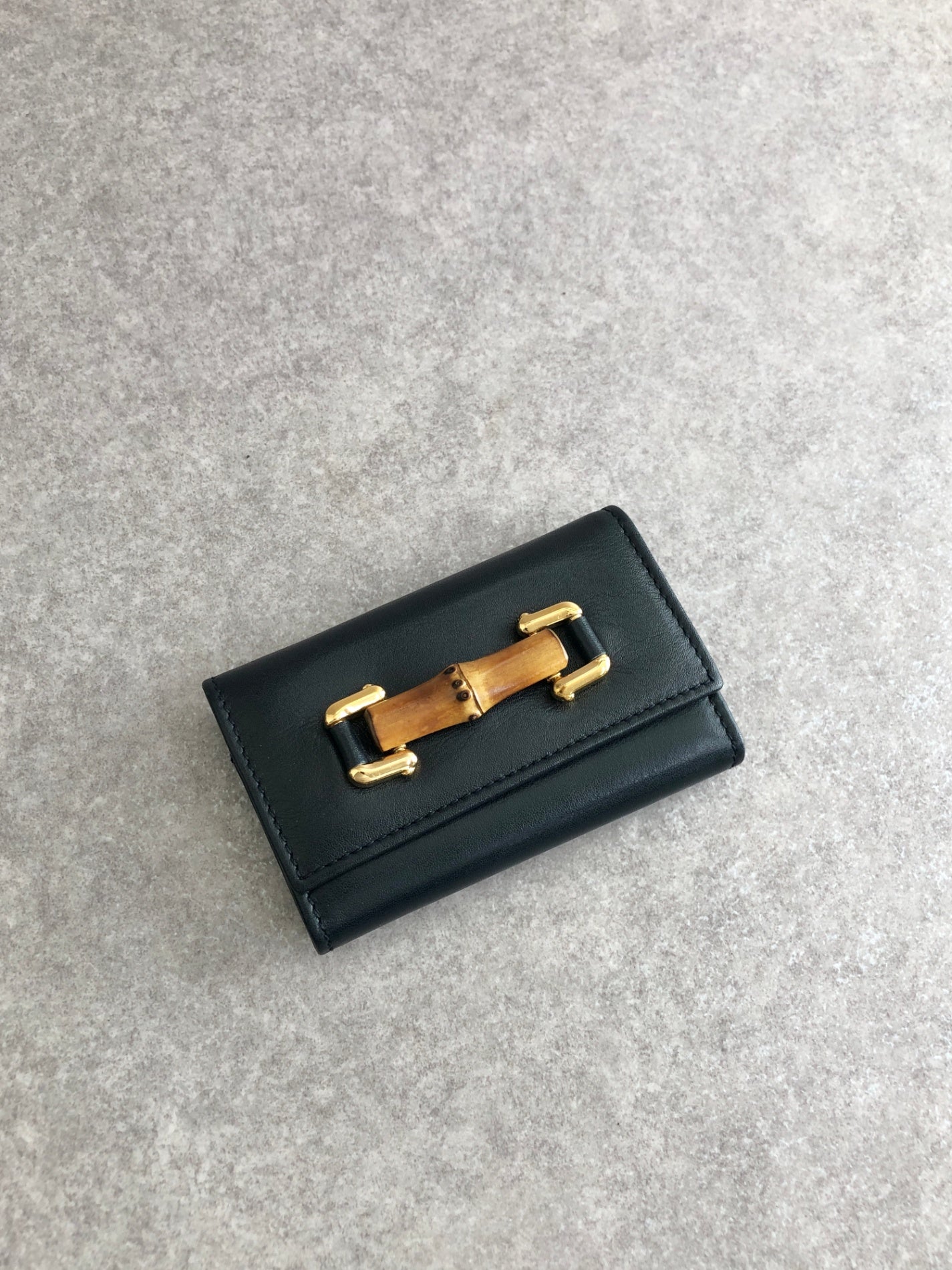 GUCCI Bamboo Key Case Black Vintage gzeecz