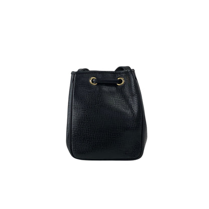 Christian Dior CD Logo Drawstring Shoulder bag Black Vintage t4tu7b