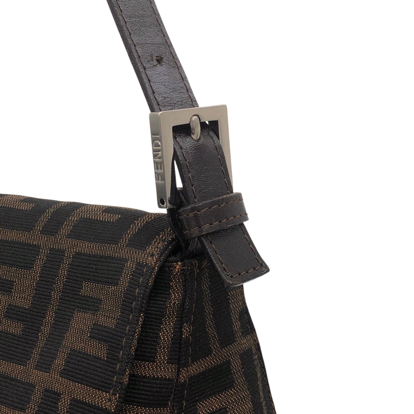 FENDI Zucca Mamma Baguette Shoulder bag Brown Vintage rj4ghi