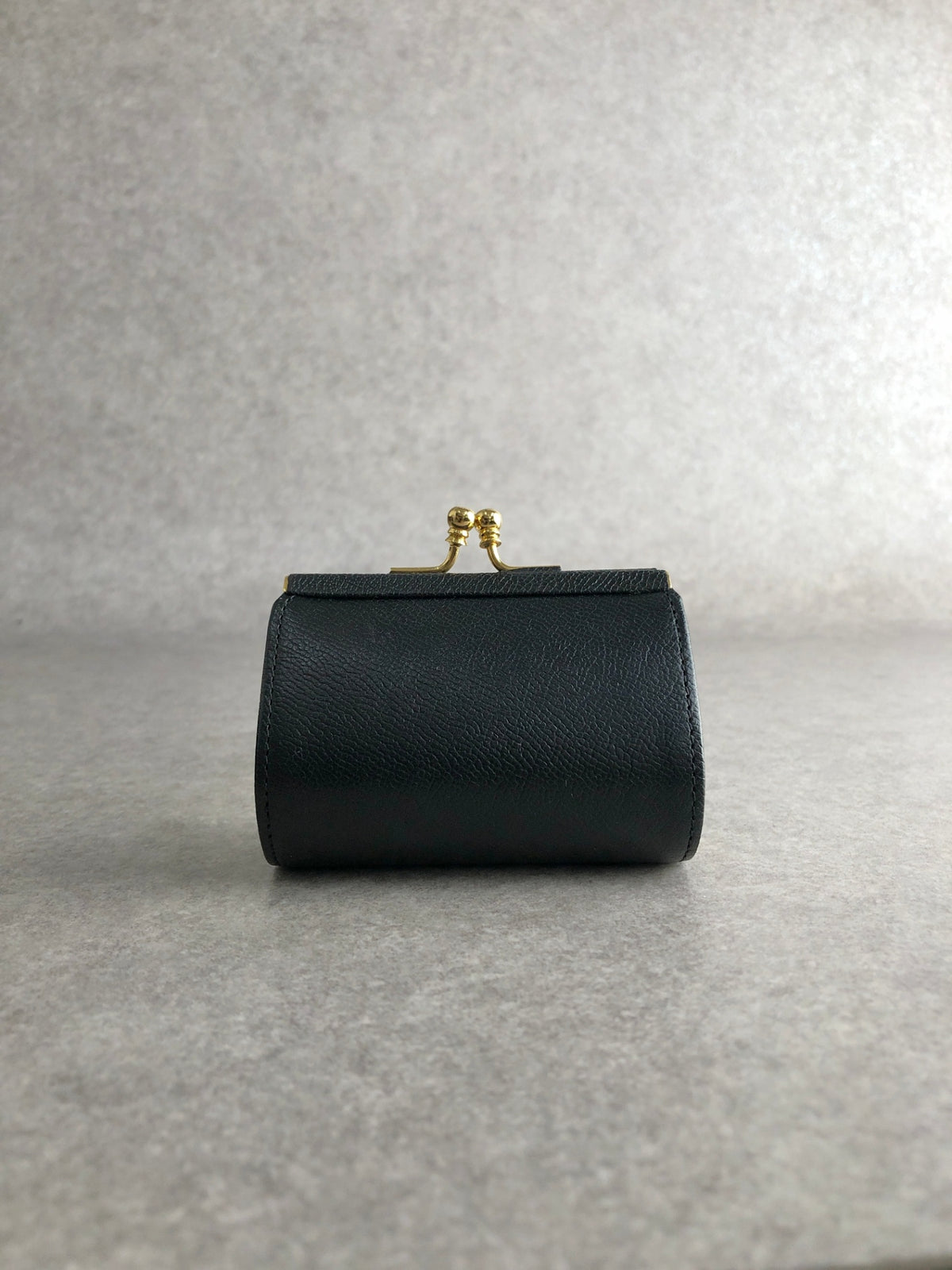 Yves Saint Laurent YSL Logo Metal Clasp Coin Purse Black Vintage r72wjp