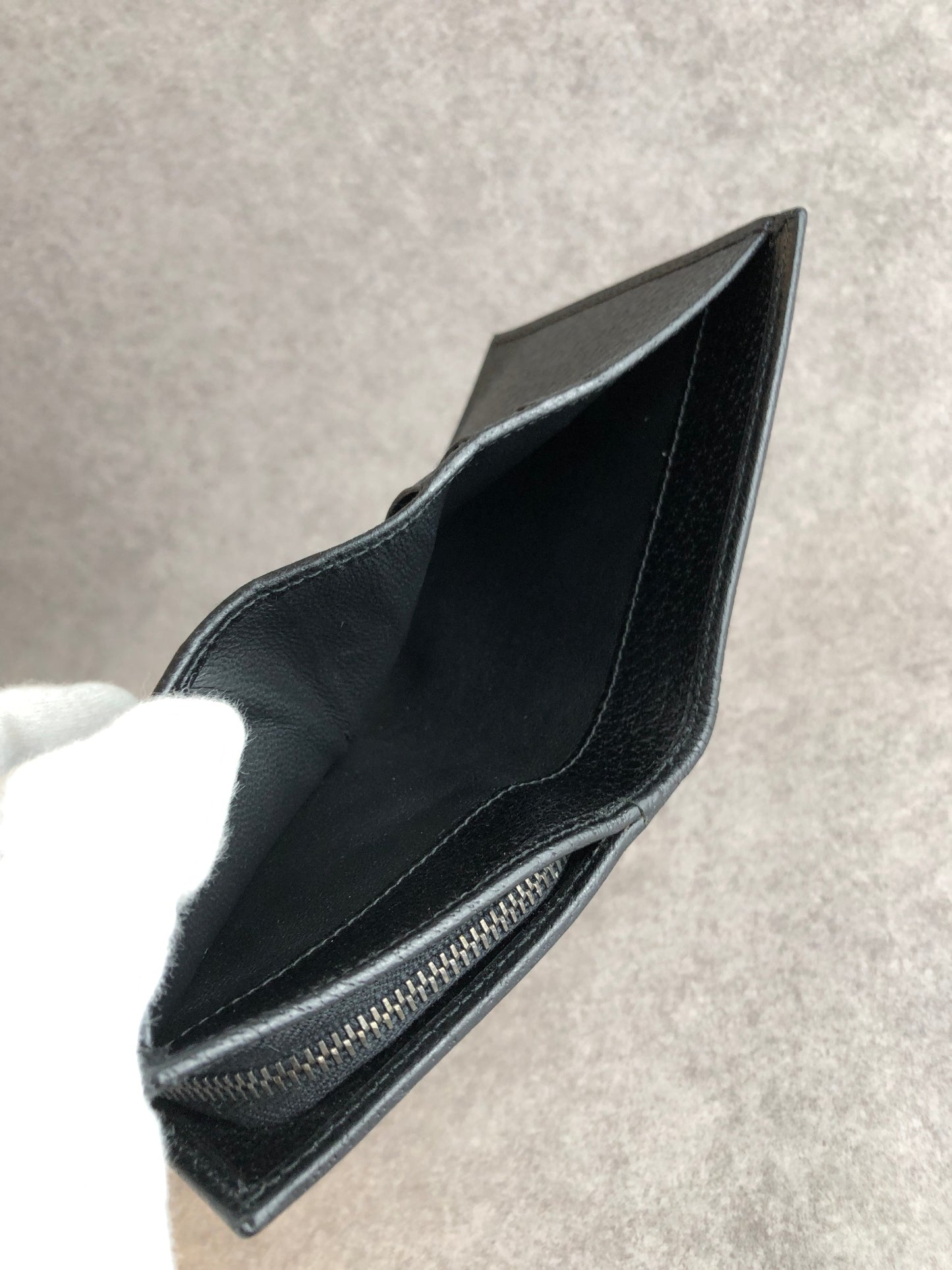 GUCCI GG Canvas Logo Folded Wallet Navy Vintage exbbcp