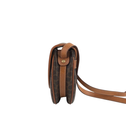 CELINE Macadam Blason Shoulder bag Brown Vintage ukvpkm