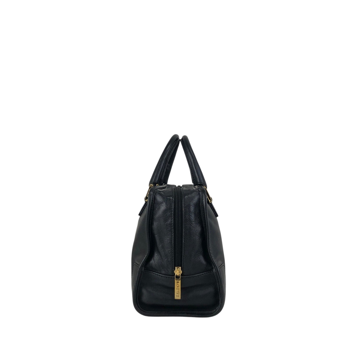 LOEWE Amazona Anagram Small Boston bag Handbag Black Vintage jeeyya