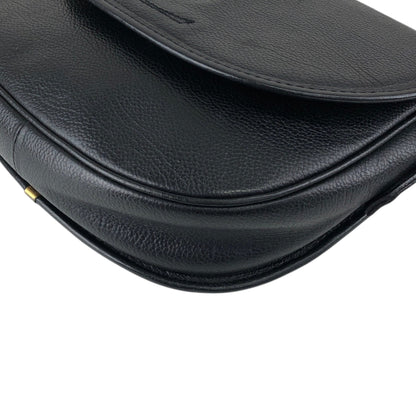 Yves Saint Laurent YSL Logo Flap Shoulder bag Black Vintage hrxn3f