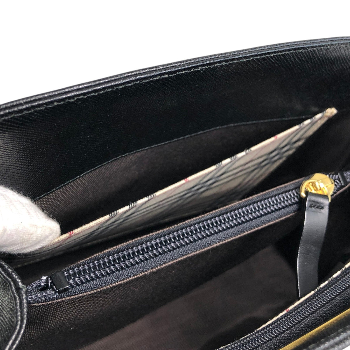 BURBERRY Logo Handbag Black Vintage imtu4e