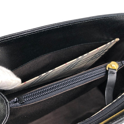 BURBERRY Logo Handbag Black Vintage imtu4e