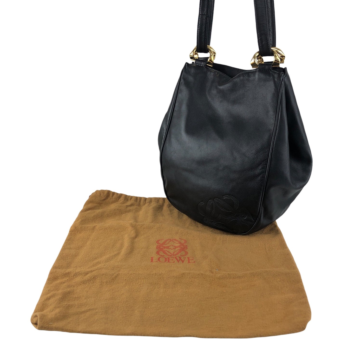 LOEWE Anagram Shoulder bag Black Vintage g6acrx
