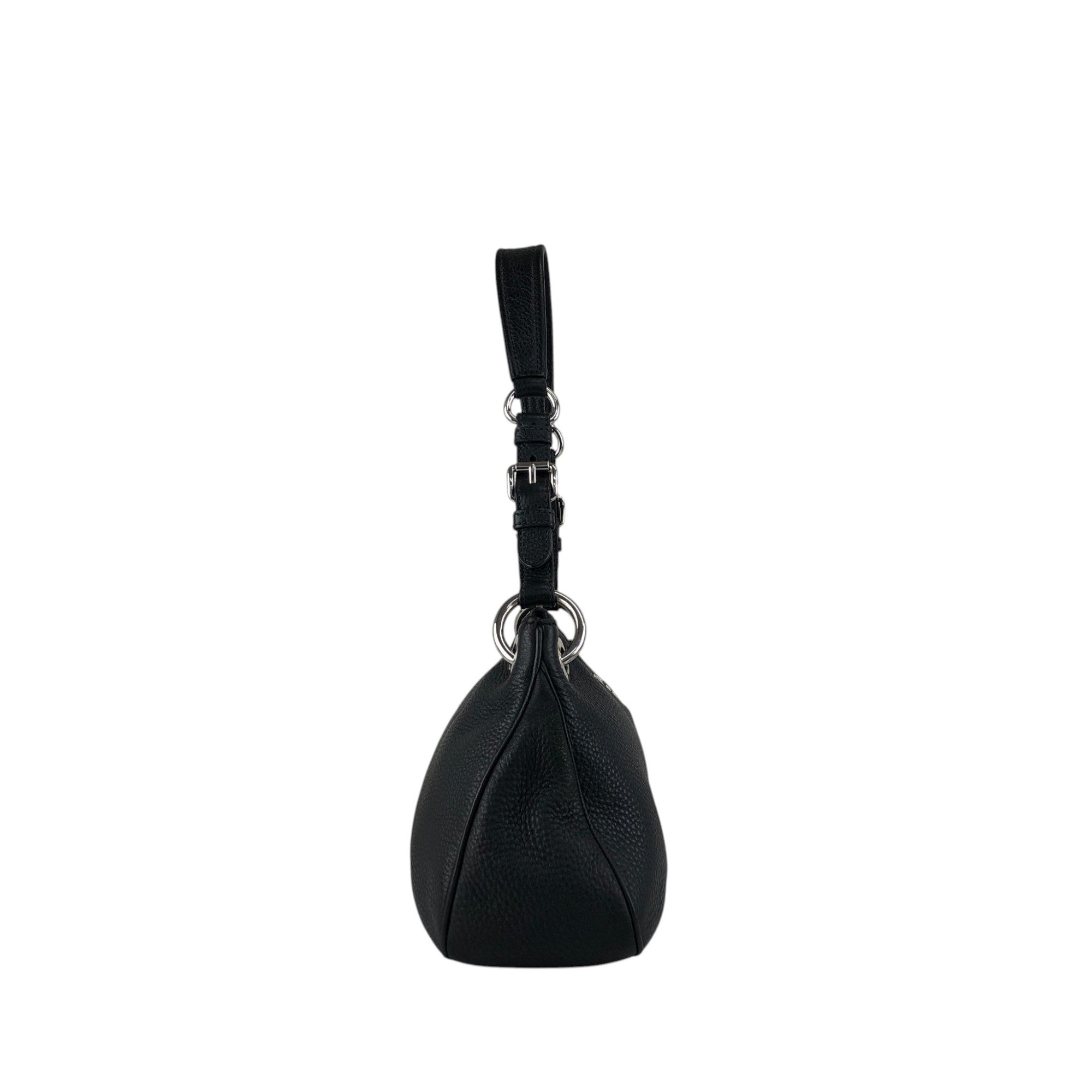 PRADA Logo Shoulder bag Hobobag Black Vintage 3hyfab – VintageShop