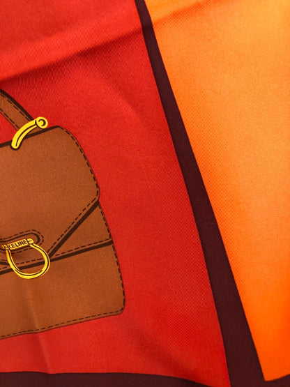 CELINE Gancini Scarf Orange Vintage 7xaim4