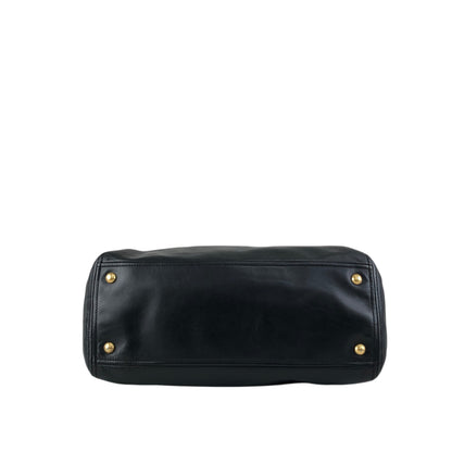 PRADA Logo Two-way Boston bag Shoulder bag Black Vintage k82hca