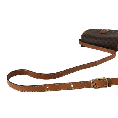 CELINE Macadam Horse Bit Shoulder bag Brown Vintage ffjd2x