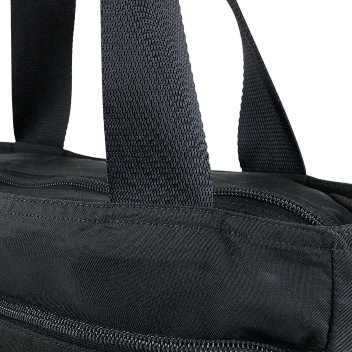 PRADA Tessuto Triangle Logo Totebag Black Vintage hszfkc
