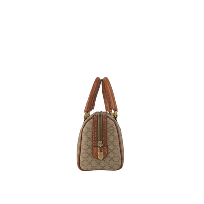 CELINE Macadam Two-way Handbag Shoulder bag Beige Vintage vwi2wp
