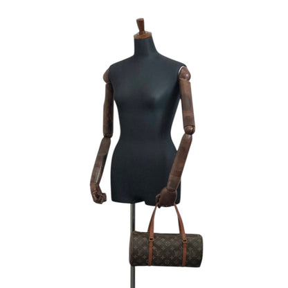 LOUIS VUITTON Monogram Handbag Brown Vintage cdc5p5