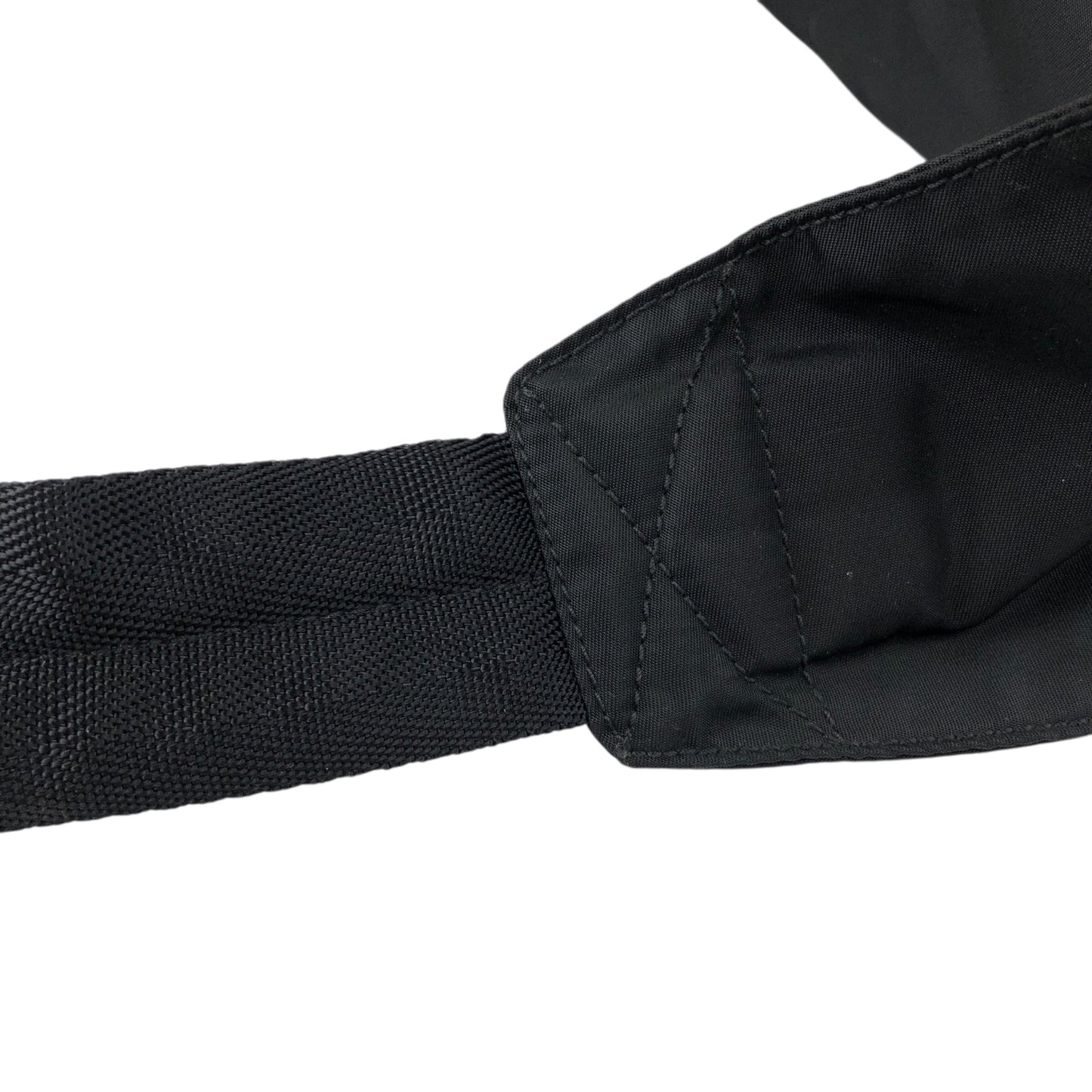 PRADA Tessuto Triangle Logo Sling bag Black Vintage ty7usc