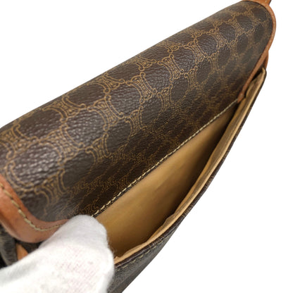 CELINE Macadam Blason Shoulder bag Brown Vintage a4uyd7