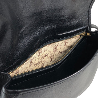 CELINE Horse Carriage Shoulder bag Black Vintage b7miwj