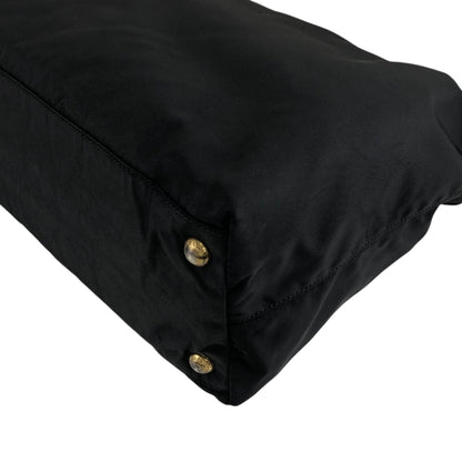 PRADA Tessuto Triangle Logo Handbag Black Vintage yiktvs