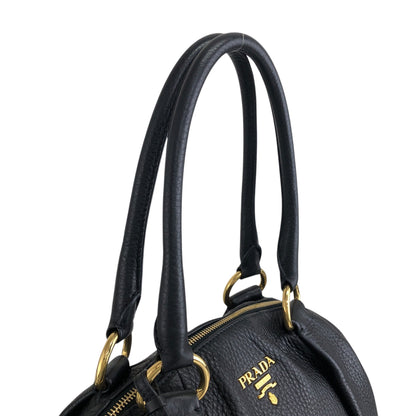 PRADA Logo Two-way Handbag Shoulder bag Black Vintage beb8nm