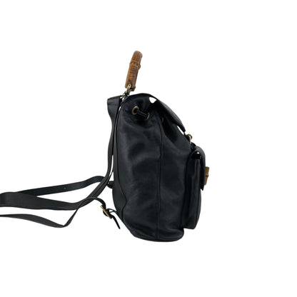 GUCCI Bamboo Backpack Black Vintage thtsm7