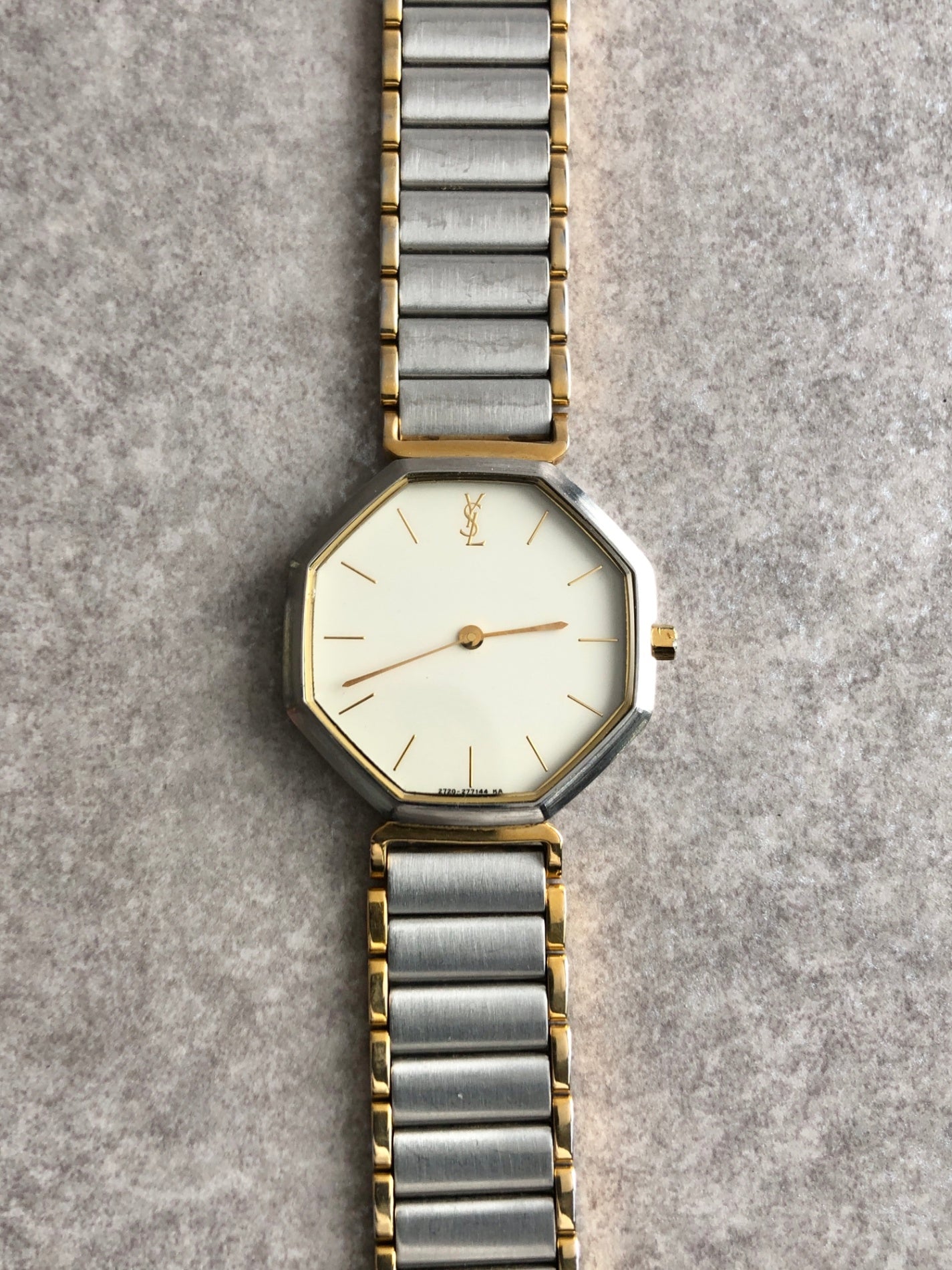 Yves Saint Laurent YSL Logo Watch Silver 2720-272269 Vintage 2v8csm